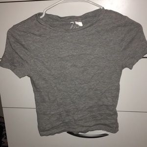 Gray Crop top